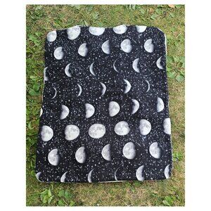 NEW! Moon Phases Monochrome Pet Mat - XL - 3 Layers Fleece Sherpa | Dog Cat Baby